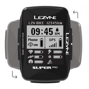 GPS комп'ютер Lezyne SUPER PRO GPS Чорний Y13 Гарантія 2 роки Фото №1